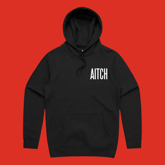 POCKET LOGO BLACK HOODIE