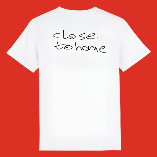 Close to Home Centre Print White T-shirt - XL & 2XL only