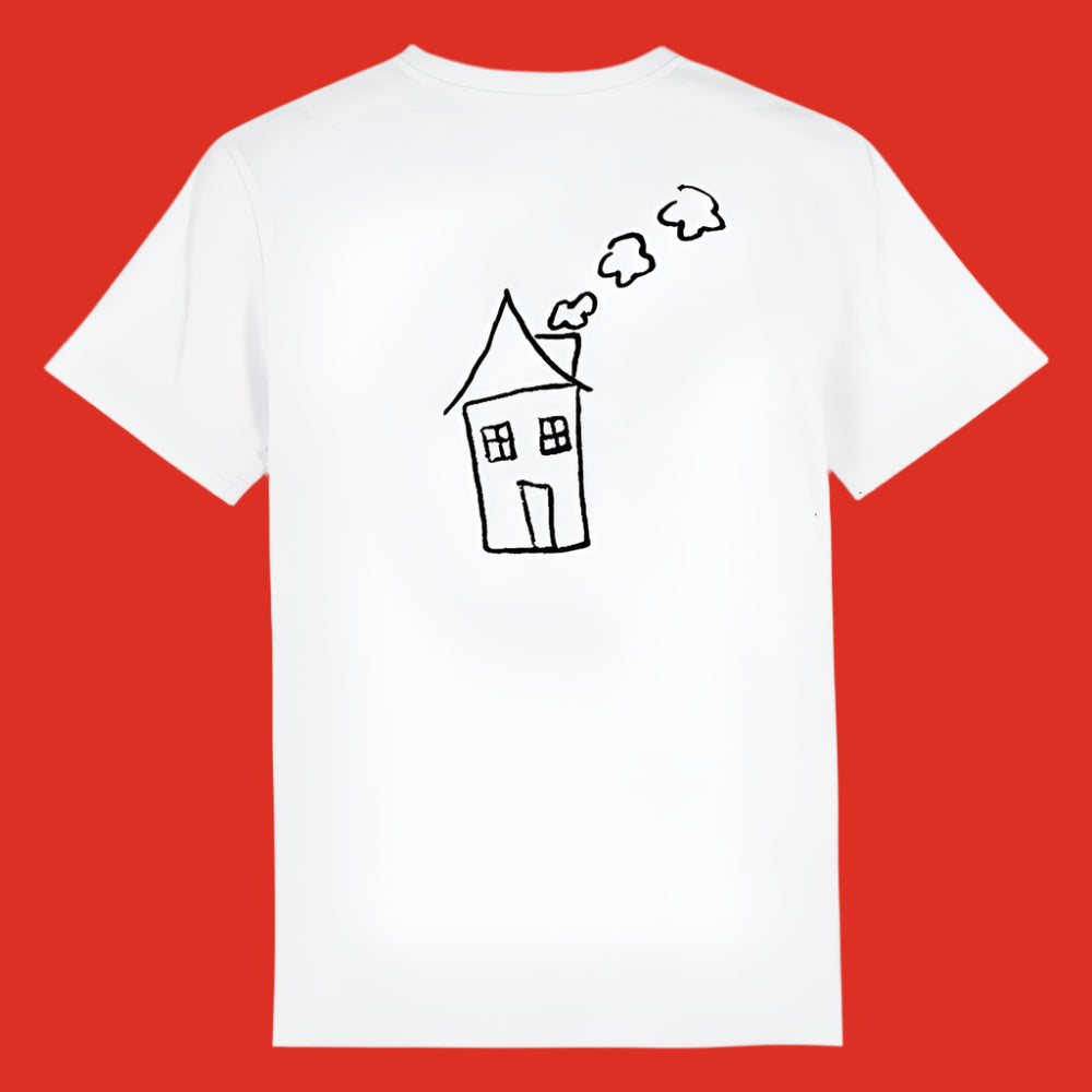 Close to Home Centre Print White T-shirt