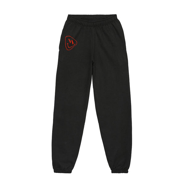 AITCH SMILEY BLACK JOGGERS